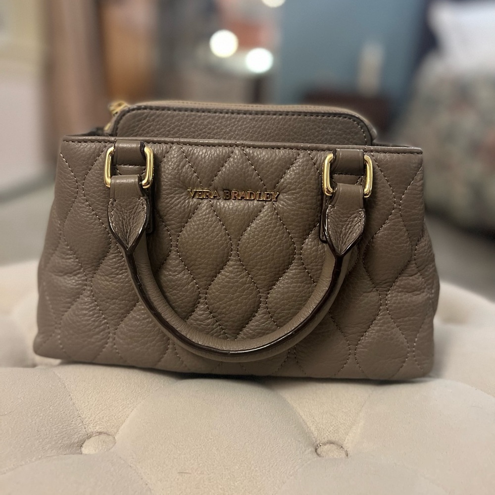 Vera Bradley Small Leather Satchel